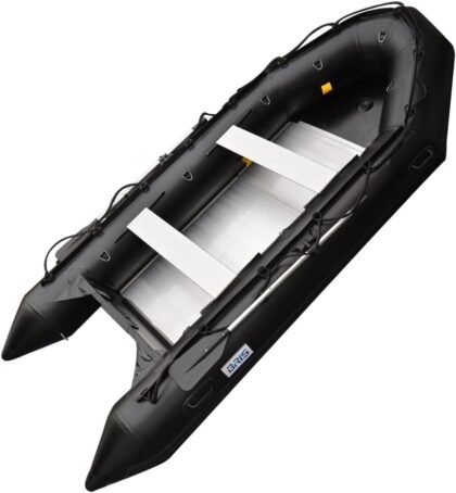 BRIS 14.1ft Inflatable Hunter Fishing Boat – Heavy-Duty Raft for 6-Person Use