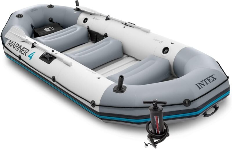 Intex Mariner 3 Person Inflatable Boat with Aluminum O