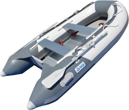 Mayzenn 7.5ft Inflatable Fishing Dinghy Boat – PVC 2-Person Tender with Oars