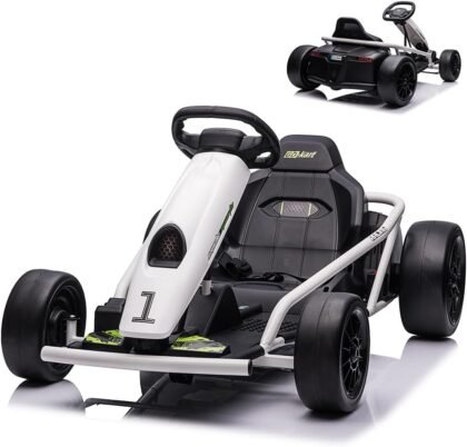 24V Electric Go Kart for Kids with Dual Motors & Drifting Mode