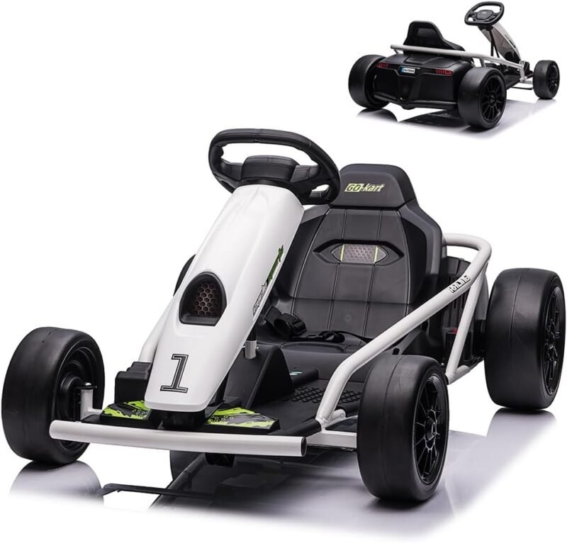 24V Electric Go Kart for Kids with Dual Motors & Drifting Mode