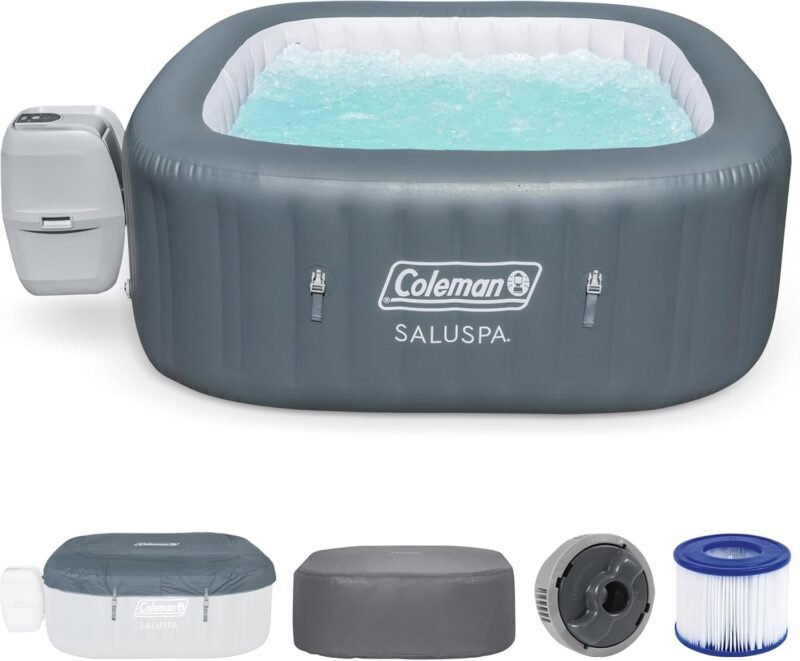 Coleman SaluSpa Inflatable Hot Tub with EnergySense Liner – 4 Person Spa