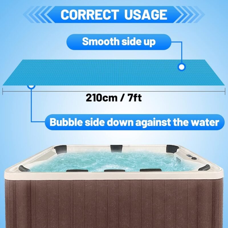 Thermal Spa Hot Tub Cover Blanket – Insulated Floating Jacuzzi Protector - Image 2