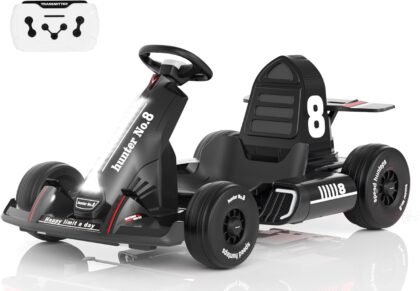 XJD 12V Electric Go Kart for Kids – Adjustable Seat, 7Ah Battery, 3-Speed Modes