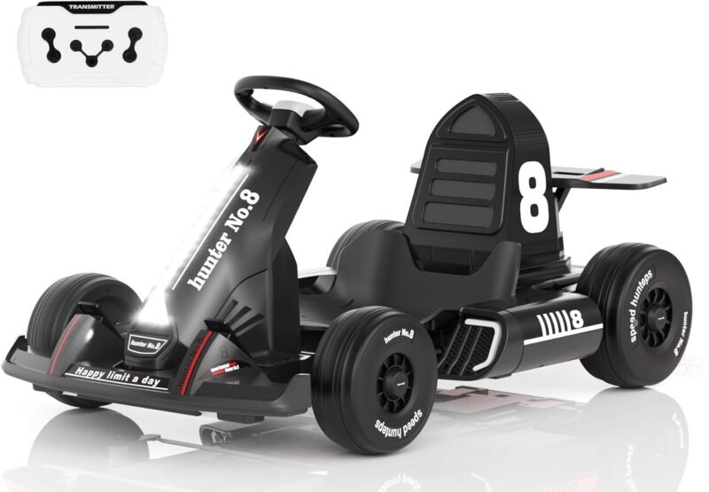 XJD 12V Electric Go Kart for Kids – Adjustable Seat, 7Ah Battery, 3-Speed Modes