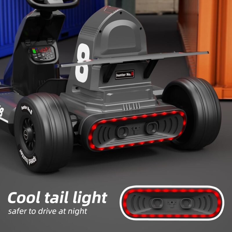 XJD 12V Electric Go Kart for Kids – Adjustable Seat, 7Ah Battery, 3-Speed Modes - Image 4
