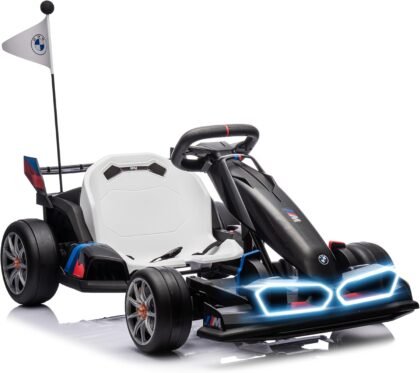 24V Kids Electric Racing Go-Kart with Drift Mode & Adjustable Seat