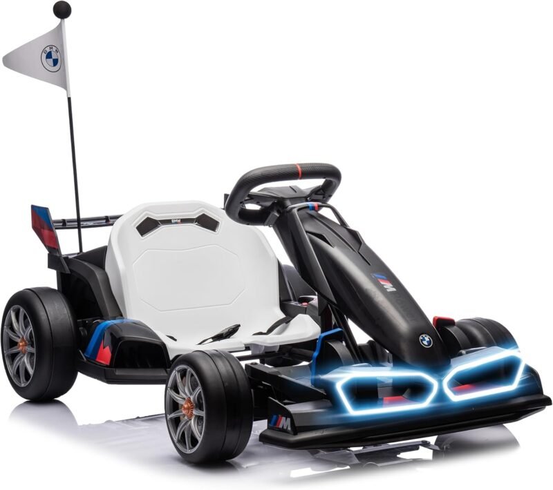 24V Kids Electric Racing Go-Kart with Drift Mode & Adjustable Seat
