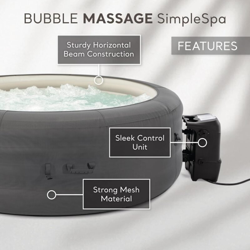 Intex SimpleSpa 4-Person Inflatable Hot Tub with 100 Bubble Jets - Image 2