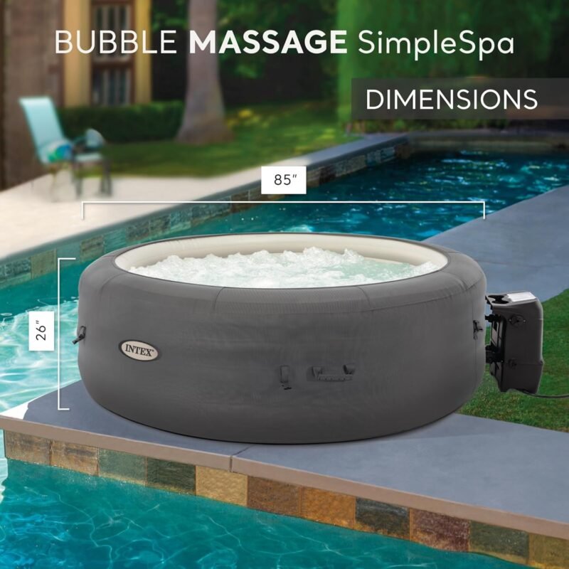 Intex SimpleSpa 4-Person Inflatable Hot Tub with 100 Bubble Jets - Image 4