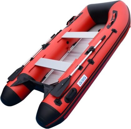 BRIS 10.8 ft Inflatable Rafting Fishing Boat – Heavy-Duty PVC Pontoon Dinghy