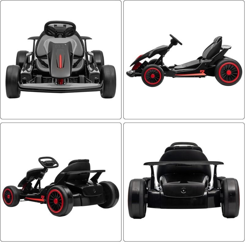 24V 2x200W Electric Go Kart for Kids with Adjustable Seat & LED Lights - Image 3