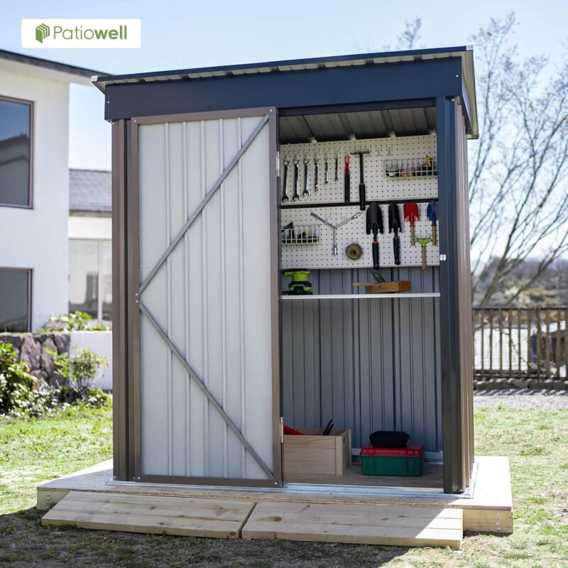 Patiowell 5x3 FT Metal Outdoor Storage Shed – Compact, Lockable & Weather-Resistant - Image 2