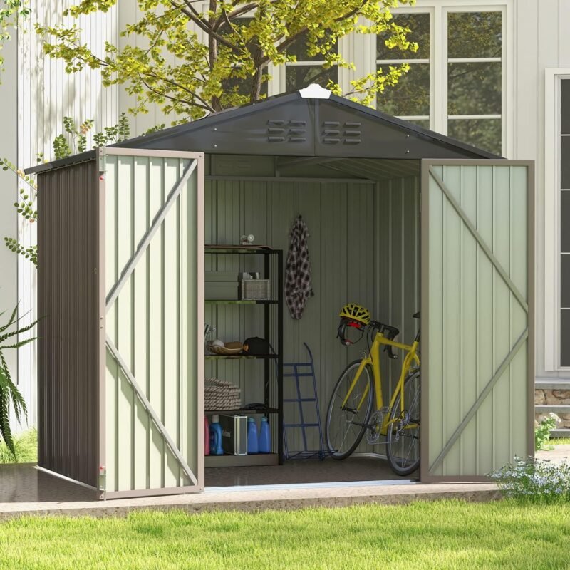 Patiowell 8x6 FT Outdoor Metal Storage Shed – Lockable & Weather-Resistant - Image 2