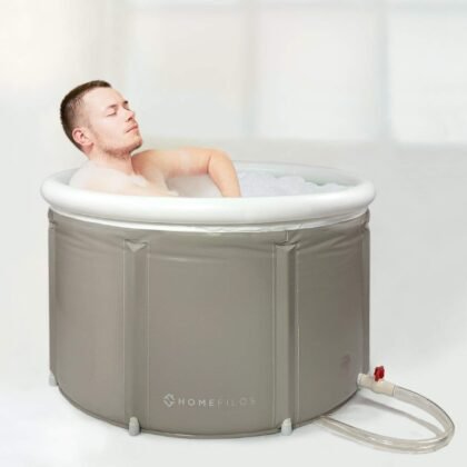 Homefilos Portable Bathtub (Large) – Japanese Soaking Tub for Shower Stalls