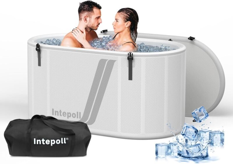 Intepoll 212-Gallon Inflatable Cold Plunge Tub – Chiller-Compatible Ice Bath