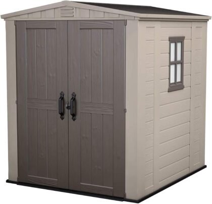 Rubbermaid 5x2 Ft Outdoor Resin Storage Shed with Double Wall Panels