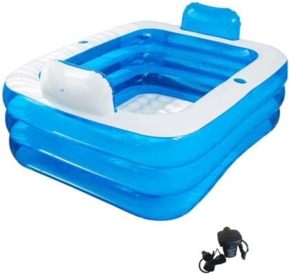 Inflatable Portable Bathtub for Adults – Foldable Freestanding Soaking Tub