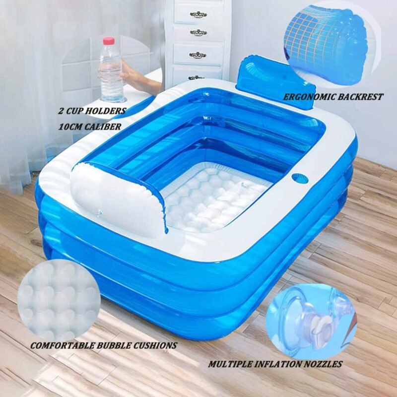 Inflatable Portable Bathtub for Adults – Foldable Freestanding Soaking Tub - Image 2