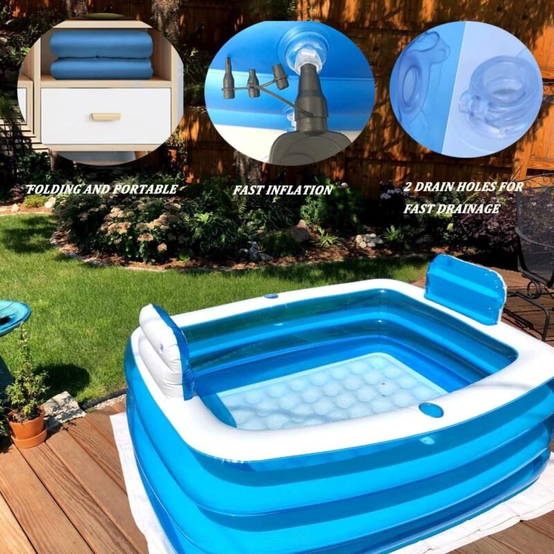 Inflatable Portable Bathtub for Adults – Foldable Freestanding Soaking Tub - Image 3