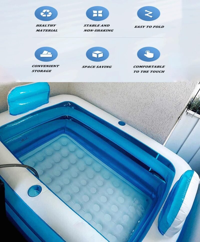 Inflatable Portable Bathtub for Adults – Foldable Freestanding Soaking Tub - Image 4